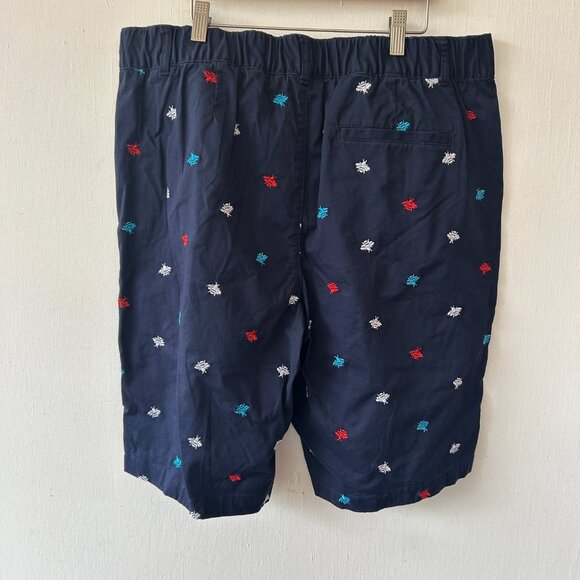 Joan Rivers Bermuda Shorts Womens Large Blue Chino Pockets Bumble Bee Embroidery - Picture 3 of 3